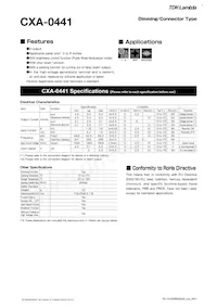 CXA-0441 Datasheet Copertura
