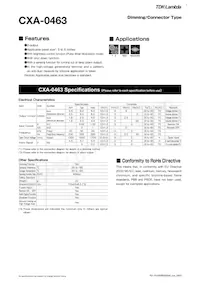CXA-0463 Datasheet Cover