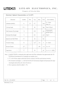 LTL-4291N Datasheet Page 3