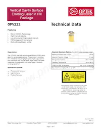 OPV222 Datasheet Cover