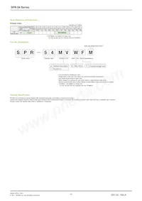 SPR-54MVWF Datasheet Pagina 3