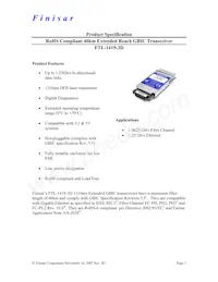 FTL-1419-3D Datasheet Cover