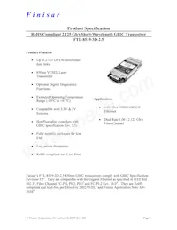 FTL-8519-3D-2.5 Datasheet Cover