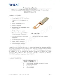 FTLC9551REPM Datasheet Cover