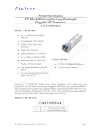 FTLF1318P2BCL Datasheet Cover