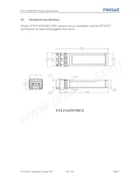 FTLF1429P3BCE Datasheet Page 7