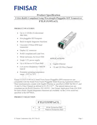 FTLF1519P1BCL 데이터 시트 표지