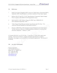 FTLF1721P2BCL Datasheet Pagina 11