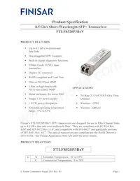 FTLF8528P3BCV Datasheet Cover