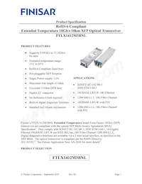 FTLX1412M3BNL Datasheet Cover