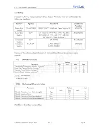 FTLX1442E2 Datasheet Pagina 9