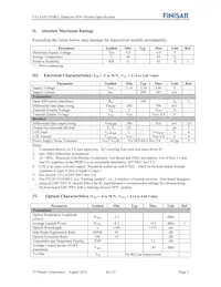 FTLX1471D3BCL Datasheet Page 3