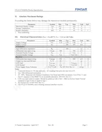 FTLX1475D3BNL Datasheet Page 3