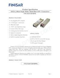 FTLX1672D3BNL Datasheet Cover