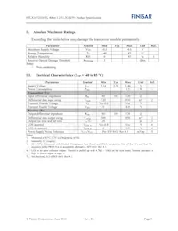 FTLX1672D3BTL Datasheet Pagina 3