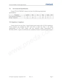 FTLX1672M3BCL Datasheet Pagina 5