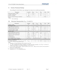 FTLX1672M3BNL Datasheet Page 3