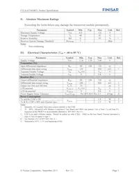 FTLX1672M3BTL Datasheet Page 3