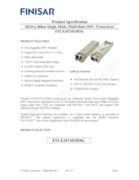 FTLX1871D3BNL Datasheet Cover