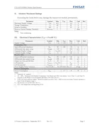 FTLX1871D3BNL Datasheet Page 3