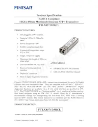 FTLX8571D3BCL Datasheet Cover