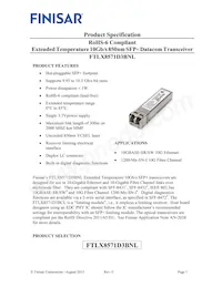 FTLX8571D3BNL Datasheet Cover