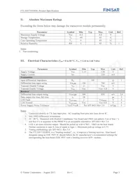 FTLX8571D3BNL Datasheet Page 3