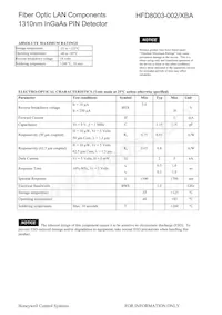 HFD8003-002/XBA Datasheet Pagina 2