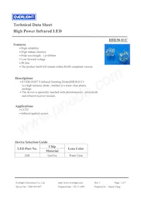 HIR38-01C Datasheet Cover