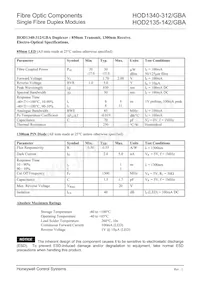 HOD1340-312/GBA Datasheet Page 3
