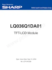 LQ036Q1DA01 Datasheet Cover