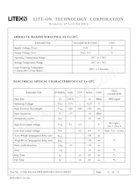 LTDL-RA16A Datasheet Page 2