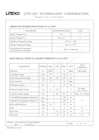 LTDL-RA25A-T Datasheet Pagina 2