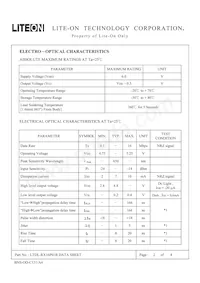 LTDL-RX16P01B Datasheet Pagina 2
