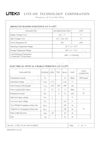 LTDL-TA16A Datasheet Pagina 2