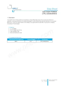 LTPL-C034UVH410數據表 頁面 2