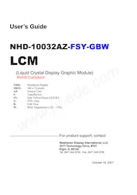 NHD-10032AZ-FSY-GBW Datasheet Copertura