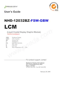 NHD-12032BZ-FSW-GBW Datenblatt Cover