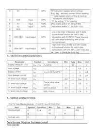 NHD-12032BZ-FSW-GBW Datasheet Pagina 5