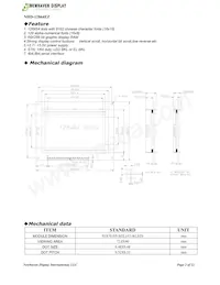 NHD-12864EZ-FL-YBW Datenblatt Seite 2