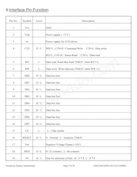 NHD-240128WG-BYGH-VZ#000C 데이터 시트 페이지 9