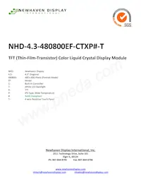 NHD-4.3-480800EF-CTXP#-T數據表 封面
