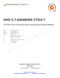 NHD-5.7-640480WF-CTXL #-T數據表 封面
