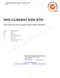 NHD-C12864MR-NSW-BTW Datenblatt Cover