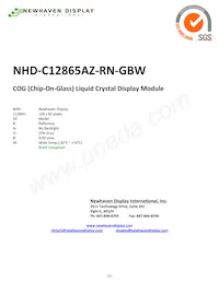 NHD-C12865AZ-RN-GBW Datasheet Copertura