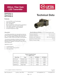 OPF692-2 Datasheet Cover