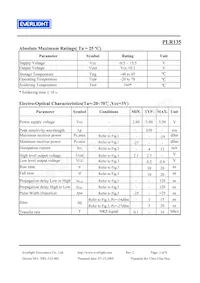 PLR135 데이터 시트 페이지 3