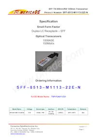 SFF-8513-M1113-22E-N數據表 封面