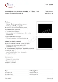 SFH 551/1V-1 Datasheet Cover
