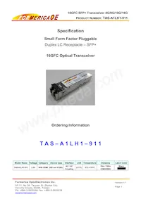 TAS-A1LH1-911 Datasheet Cover